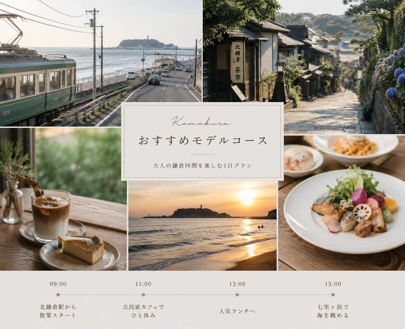 鎌倉駅から長谷と江ノ電沿線を巡る1日観光モデルコース